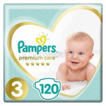 ПОДГУЗНИКИ ДЕТСКИЕ PAMPERS PREMIUM CARE midi (5-9 кг), № 120; undefined