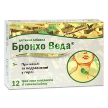 БРОНХО ВЕДА ТРАВЯНЫЕ ЛЕДЕНЦЫ СО ВКУСОМ ИМБИРЯ леденцы, № 12; Конарк Интелмед