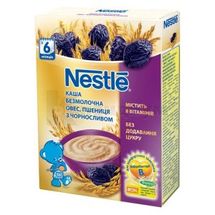 КАША СУХАЯ БЕЗМОЛОЧНАЯ NESTLE "ОВЕС ПШЕНИЦА С ЧЕРНОСЛИВОМ" ДЛЯ ДЕТЕЙ С 6 МЕСЯЦЕВ с бифидобактериями, 200 г, пребиотиками, витаминизированная, пребиотиками, витаминиз., № 1; Нестле Украина