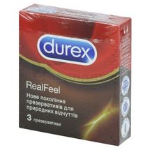 ПРЕЗЕРВАТИВЫ ЛАТЕКСНЫЕ С СИЛИКОНОВОЙ СМАЗКОЙ "DUREX REAL FEEL" натуральные ощущения, натуральные ощущения, № 3; Reckitt Benckiser Healthcare (UK)