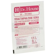 ПЛАСТЫРНАЯ ПОВЯЗКА НА НЕТКАНОЙ ОСНОВЕ H Pore "H Dr. House" СТЕРИЛЬНАЯ 6 см х 8 см, № 1; undefined