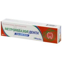 Метронидазол Дента гель для десен, туба, 20 г, в картонной коробке, в карт. коробке, № 1; Гледекс