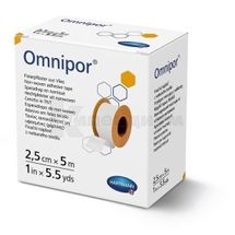 Пластырь фиксирующий из нетканого материала Omnipor® 2,5 см х 5 м, № 1; undefined