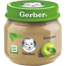 ПЮРЕ ФРУКТОВОЕ ГОМОГЕНИЗИРОВАННОЕ ТМ "GERBER" "ЯБЛОКО" пастеризованное, витаминизированное, 80 г, для детей от 4 месяцев, для детей от 4 месяцев, № 1; Нестле Украина