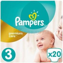 ПОДГУЗНИКИ ДЕТСКИЕ PAMPERS PREMIUM CARE midi (5-9 кг), № 20; undefined