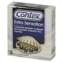 ПРЕЗЕРВАТИВЫ ЛАТЕКСНЫЕ С СИЛИКОНОВОЙ СМАЗКОЙ CONTEX® EXTRA SENSATION (С КРУПНЫМИ ТОЧКАМИ И РЕБРАМИ) № 3; Reckitt Benckiser Healthcare (UK)