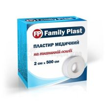 FAMILY PLAST ПЛАСТЫРЬ МЕДИЦИНСКИЙ НА ТКАНЕВОЙ ОСНОВЕ 2 см х 500 см, № 1; undefined