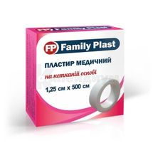 FAMILY PLAST ПЛАСТЫРЬ МЕДИЦИНСКИЙ НА НЕТКАНОЙ ОСНОВЕ 1,25 см х 500 см, № 1; Аргопласт