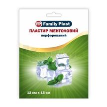 FAMILY PLAST ПЛАСТЫРЬ МЕНТОЛОВЫЙ С ПЕРЦЕМ ПЕРФОРИРОВАННЫЙ 12 см х 15 см, № 1; Аргопласт