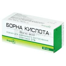 Борная кислота раствор спиртовой для наружного применения, 3 %, флакон, 25 мл, № 1; Фармак