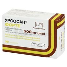 Урсосан® Форте таблетки, покрытые пленочной оболочкой, 500 мг, блистер, № 30; PRO.MED.CS Praha a.s.