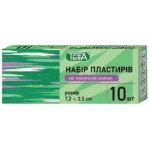 Набор пластырей для ран Teta® на тканевой основе 2,5 см х 7,2 см, № 10; Тетафарм