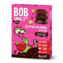 КОНФЕТЫ НАТУРАЛЬНЫЕ BOB SNAIL (УЛИТКА БОБ) яблоко-малина, 60 г, в бельгийском черном шоколаде, в бельгийском черном шоколаде, № 1; Эко Снек