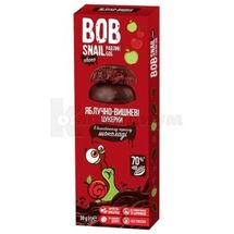 КОНФЕТЫ НАТУРАЛЬНЫЕ BOB SNAIL (УЛИТКА БОБ) яблоко-вишня, 30 г, в бельгийском черном шоколаде, в бельгийском черном шоколаде, № 1; Эко Снек