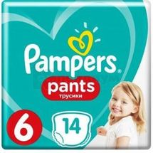 ПОДГУЗНИКИ-ТРУСИКИ ДЕТСКИЕ PAMPERS PANTS extra large (6), № 14; Проктер энд Гэмбл Украина