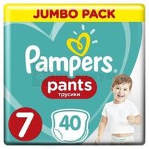 ПОДГУЗНИКИ-ТРУСИКИ ДЕТСКИЕ PAMPERS PANTS size (17+ кг), № 40; Проктер энд Гэмбл Украина