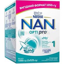 СМЕСЬ МОЛОЧНАЯ СУХАЯ "NAN® 1 OPTIPRO®" С МОМЕНТА РОЖДЕНИЯ 525 г, № 2; Нестле Украина