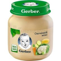 ПЮРЕ ГОМОГЕНИЗИРОВАННОЕ НА ОВОЩНОЙ ОСНОВЕ ТМ "GERBER" "ОВОЩНОЙ МИКС" 130 г, для детей от 6 месяцев, для детей от 6 месяцев, № 1; Нестле Украина