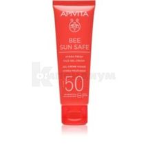 APIVITA BEE SUN SAFE СОЛНЦЕЗАЩИТНЫЙ ГЕЛЬ-КРЕМ ДЛЯ ЛИЦА spf-50, 50 мл; Apivita