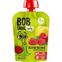 ПЮРЕ ФРУКТОВОЕ BOB SNAIL (УЛИТКА БОБ) для детей, 90 г, яблоко-малина, яблоко-малина, № 1; Эко Снек