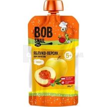 ПЮРЕ ФРУКТОВОЕ BOB SNAIL (УЛИТКА БОБ) 250 г, яблоко-персик, яблоко-персик, № 1; Эко Снек