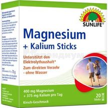 Sunlife Magnesium + Kalium Sticks стик, № 20; SUNLIFE