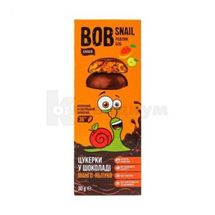 КОНФЕТЫ НАТУРАЛЬНЫЕ BOB SNAIL (УЛИТКА БОБ) яблоко-манго, 30 г, в бельгийском молочном шоколаде, в бельгийском молоч. шоколаде, № 1; Эко Снек