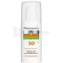 Крем солнцезащитный для кожи с акне SPF50+ "Pharmaceris S Medi Acne Protect" 50 мл; Laboratorium Kosmetyczne Dr. Irena Eris