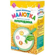 Каша молочная "Малютка" кукурузная быстрого приготовления для детского и диетического питания 250 г, с 5 месяцев, с 5 месяцев, № 1; Хорольский завод детского питания