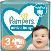 ПОДГУЗНИКИ ДЕТСКИЕ PAMPERS ACTIVE BABY midi, № 54; Проктер энд Гэмбл Украина