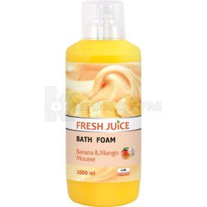 ПІНА ДЛЯ ВАНН "BANANA & MANGO MUSS" серії "FRESH JUICE"