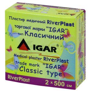 ПЛАСТИР МЕДИЧНИЙ RiverPlast торгової марки "IGAR" тип КЛАСИЧНИЙ (на бавовняній основі)