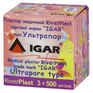 ПЛАСТИР МЕДИЧНИЙ RiverPlast торгової марки "IGAR" тип УЛЬТРАПОР (на нетканій основі)