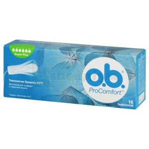 Тампони O.B. про комфорт супер плюс (Tampons O.B. pro comfort super plus)