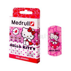 ПЛАСТИР МЕДИЧНИЙ MEDRULL ДИТЯЧИЙ "HELLO KITTY" З ПОЛІМЕРНОГО МАТЕРІАЛУ ПЕРФОРОВАНИЙ