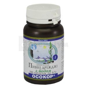 ПИВНІ ДРІЖДЖІ "ОСОКОР" З ЙОДОМ