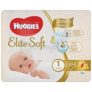 ПІДГУЗКИ ДИТЯЧІ ГІГІЄНІЧНІ HUGGIES ELITE SOFT