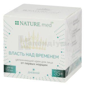 КРЕМ "NATURE.MED.ANTI AGE. ВЛАДА НАД ЧАСОМ (TIMELESSNESS)" ЗВОЛОЖУЮЧИЙ ДЛЯ ОБЛИЧЧЯ ВІД ПЕРШИХ ЗМОРШОК ДЕННИЙ