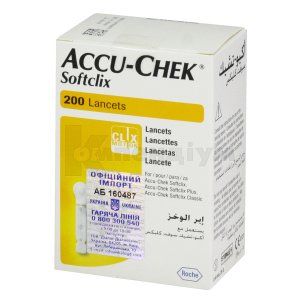 Ланцети Акку-Чек<sup>&reg;</sup> Софтклікс (Lancets Accu-Chek<sup>&reg;</sup> Softclix)