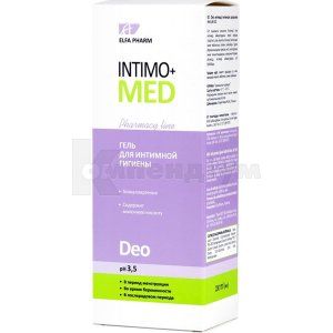 ГЕЛЬ ДЛЯ ІНТИМНОЇ ГІГІЄНИ DEO pH3,5 серії "INTIMO+MED"