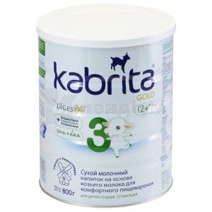 KABRITA 3 GOLD СУХИЙ МОЛОЧНИЙ НАПІЙ НА ОСНОВІ КОЗЯЧОГО МОЛОКА ДЛЯ ДІТЕЙ ВІКОМ ВІД 12 МІСЯЦІВ