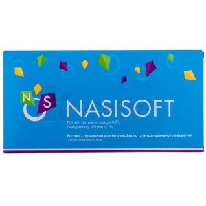 NASISOFT РОЗЧИН СТЕРИЛЬНИЙ ДЛЯ ІНГАЛЯЦІЙНОГО ТА ІНТРАНАЗАЛЬНОГО ВВЕДЕННЯ