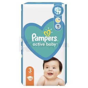 ПІДГУЗНИКИ ДИТЯЧІ PAMPERS ACTIVE BABY