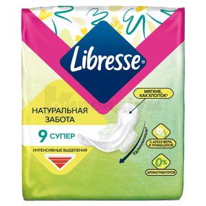 Прокладки гігієнічні Лібрес нейчерал кеа супер (Hygienic pads Libresse natural care super)