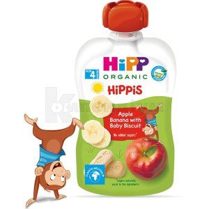 Хіпп Хіппіс фруктове пюре яблуко-банан з дитячим печивом (Hipp Hippis fruit puree banana apple with baby cookies)