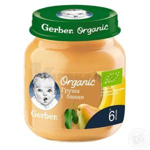 ПЮРЕ тм "GERBER" ГРУША БАНАН ОРГАНІК