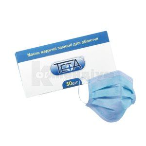 МАСКА МЕДИЧНА ЗАХИСТНА ДЛЯ ОБЛИЧЧЯ TETA® З НЕТКАНОГО МАТЕРІАЛУ