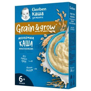 КАША СУХА МОЛОЧНА GERBER® МУЛЬТИЗЛАКОВА