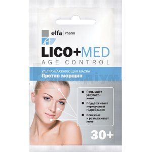 МАСКА УЛЬТРАЗВОЛОЖУЮЧА ПРОТИ ЗМОРШОК 30+ "LICO + MED"