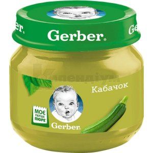 ПЮРЕ ГОМОГЕНІЗОВАНЕ НА ОВОЧЕВІЙ ОСНОВІ ТМ "GERBER" "КАБАЧОК"